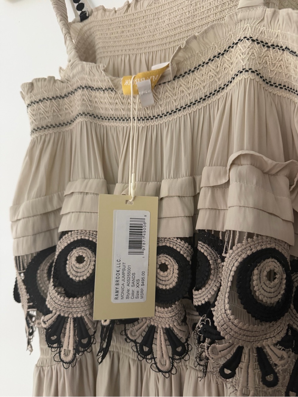 RAMY BROOK Monica Jumpsuit — Sand | XXS | NWT